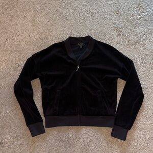 Juicy Couture Black Velvet Bomber Jacket
